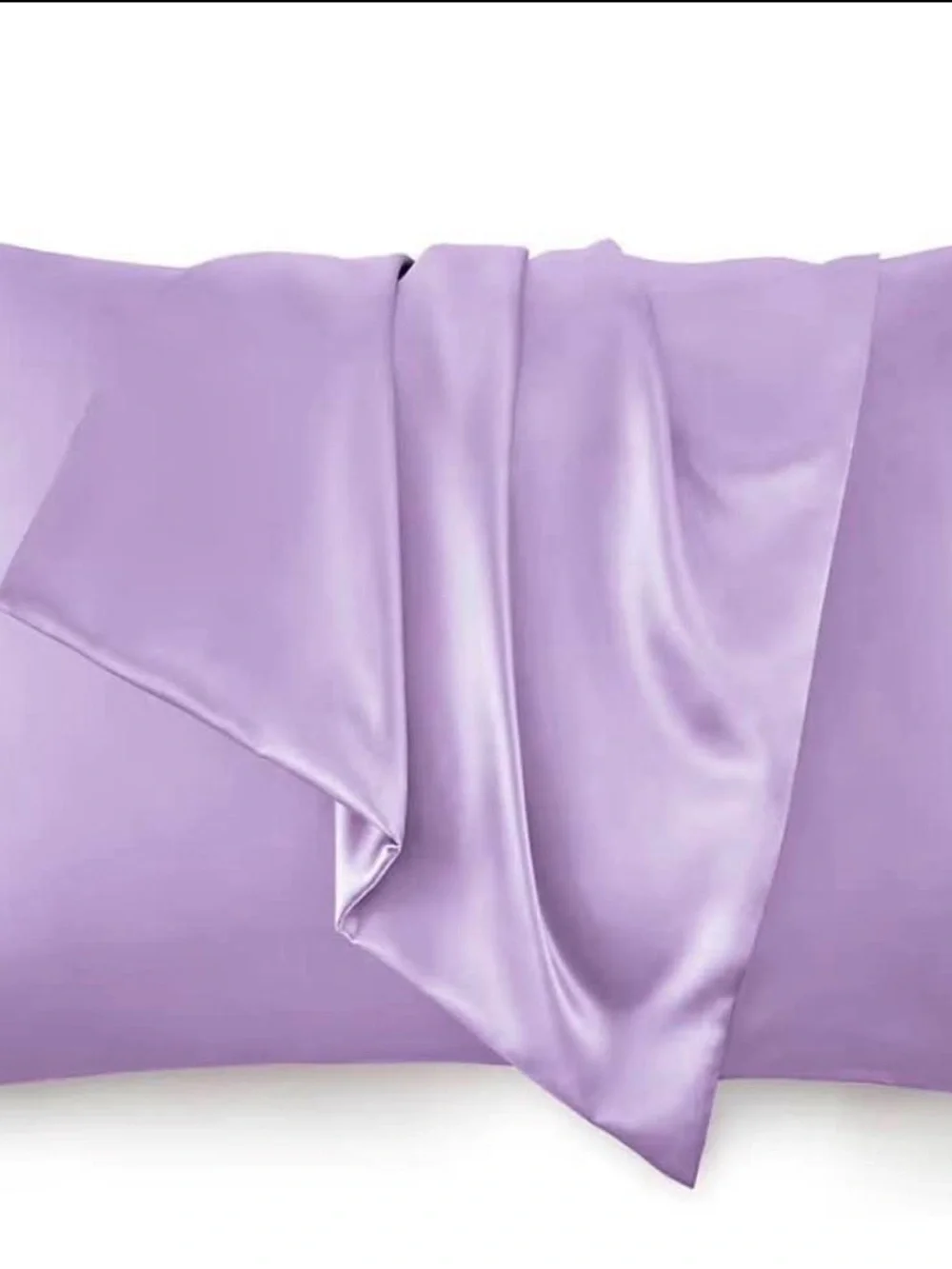 Lavender Satin Pillowcase - Smooth Silky Bedding - Queen Size - New in Box